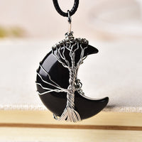 JustChicas ™ Tree of Life Moon Crystal Necklace